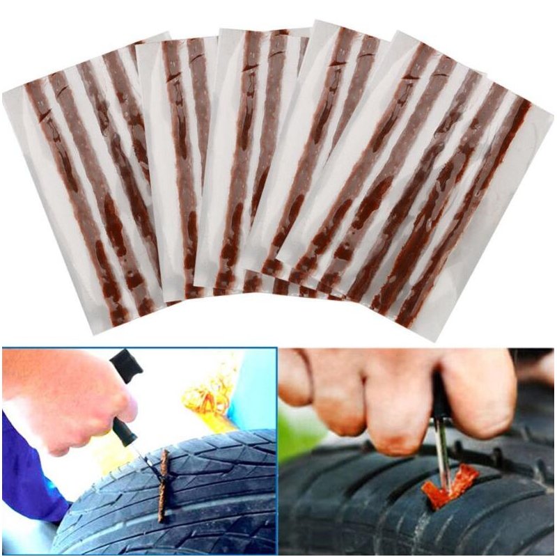 Tubeless Tire Repair Strips Stiring Glue for Tyre Puncture Emergency Car Motorcycle Bike Tyre Repairing Rubber Strips 100*6mm
