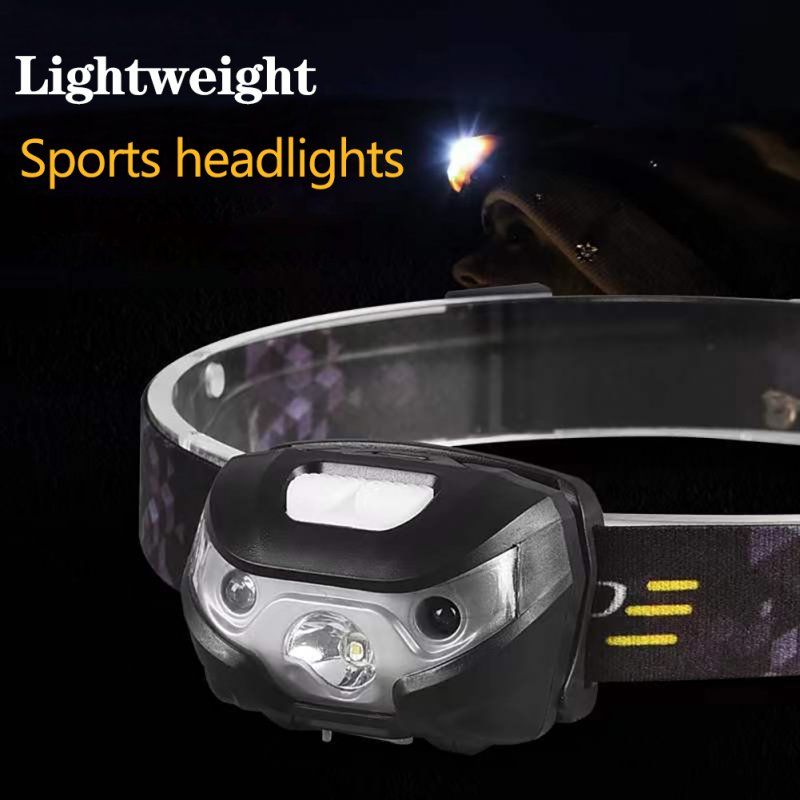 3w LED Headlight With Motion Sensor 3 Modes Super Bright Long-lasting Head Front Light Emergency Light For Exploring Running Fishing 