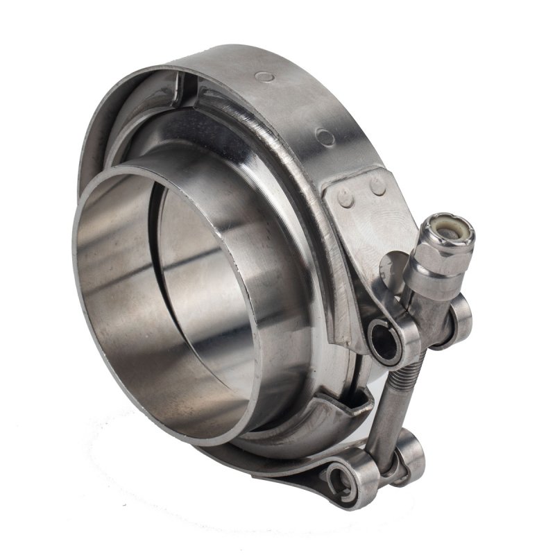 4-inch Stainless Steel #304 V Band Clamp W/2 Flange Turbo Exhaust Ss304 
