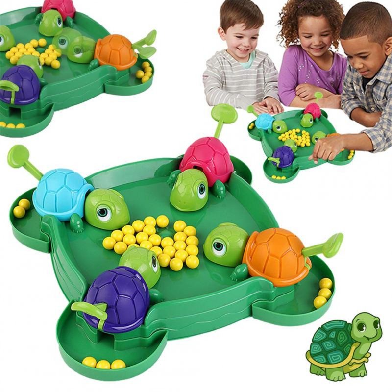 Little Turtle Eating Ball Board Game Multiplayer Competitive Race Parent-child Interactive Toys For Kids Gifts 