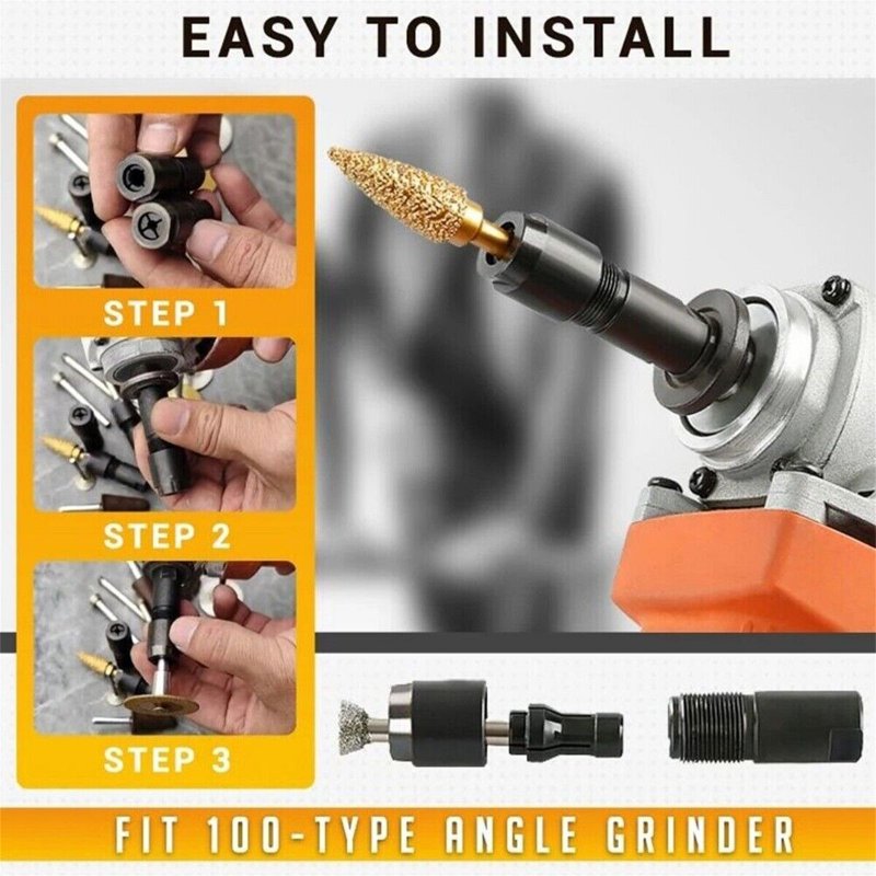 Direct Grinding Conversion Head Modified Adapter To Straight Grinder Chuck For 100-type Angle Grinder 