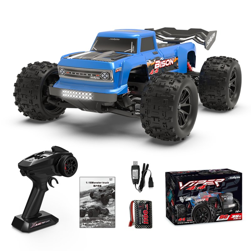 1:16 Full-scale Remote Control Car 4wd High-speed Off-road Vehicle Electric Climbing Car Toy Red Short Truck
