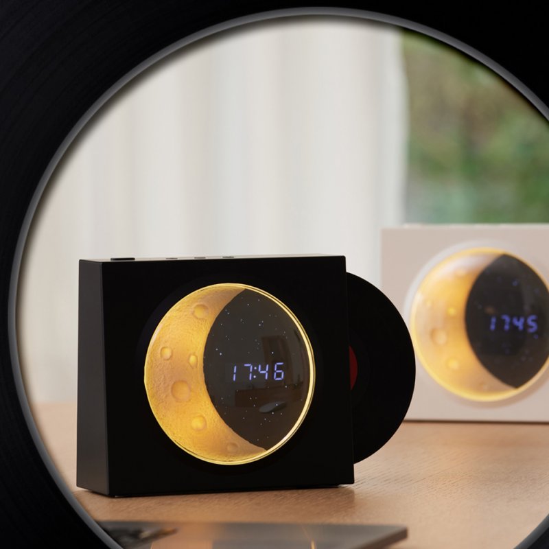 X09 Moon Clock Speaker Hifi Bluetooth Player Vinyl Nostalgia Large Volume Desktop Outdoor Small Audio 