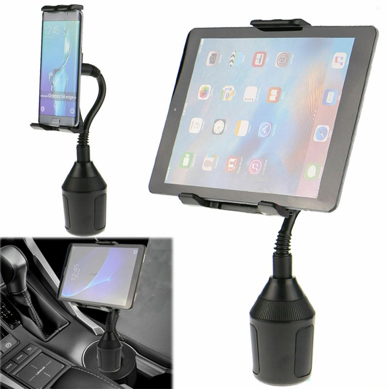 Car Cup Holder Mount Bracket 360 Degree Rotatable Stand Adjustable Mobile Phone Navigation Support Compatible For Ipad 