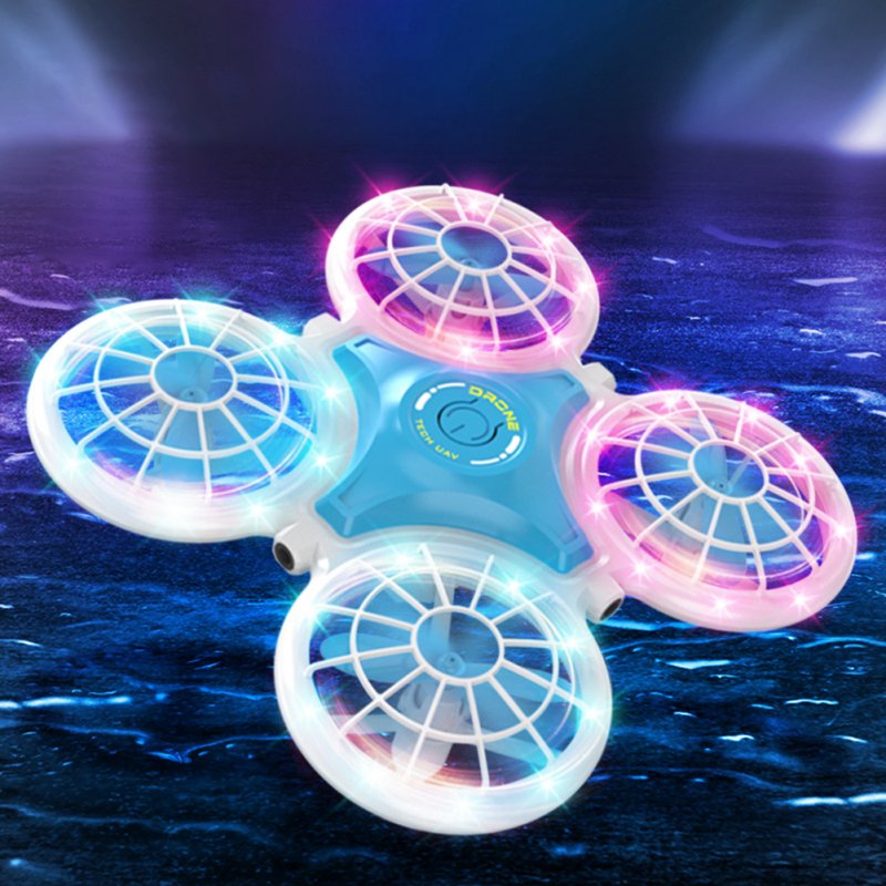 2.4GHz Remote Control Mini Drone Four-Way Avoiding Obstacles Altitude Hold RC Quadcopter with Lights Pink