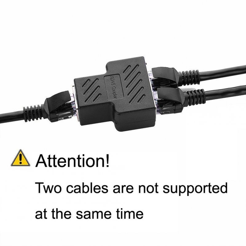 RJ45 Splitter Adapter 1 to 2 Dual Female Port CAT 5/CAT 6 LAN Ethernet Socket Splitter Connector Adapter  