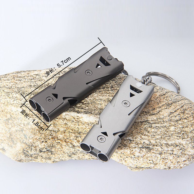 Football Training Whistle High-frequency Stainless Steel Whistle Outdoor Camping Hiking Rescue Tools