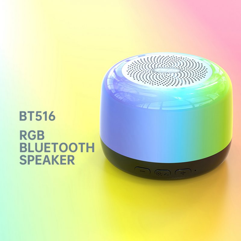 Tws Wireless Bluetooth Speaker Colorful Rgb Light Audio Portable Player Usb Outdoor Speaker 