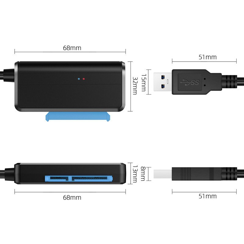 USB3.0 to SATA Adapter Cable UASP 2.5/3.5inch HDD SSD Hard Drive Converter for Windows Mac OS 