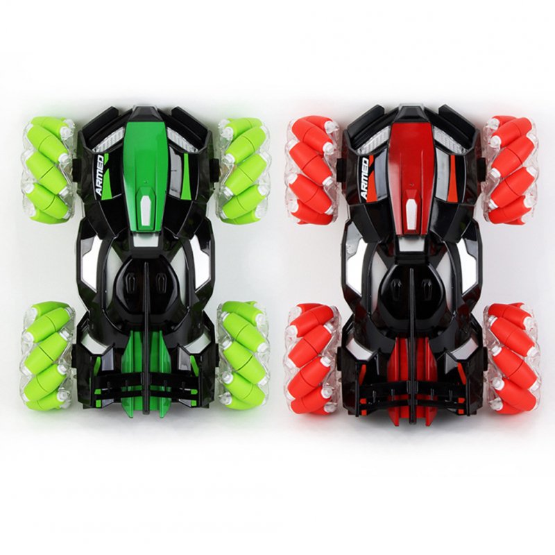 2.4g Four-wheel Drive RC Racing Car Rechargeable 360 Degree Rotating Lateral Drift Stunt Car with Light 