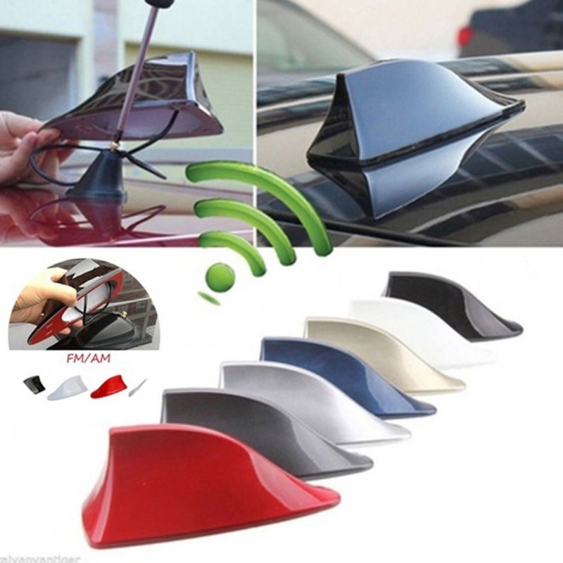 Car Decoration Shark Fin Antenna With Signal For Radio Antenna Roof Tail Antenna Free Punching 