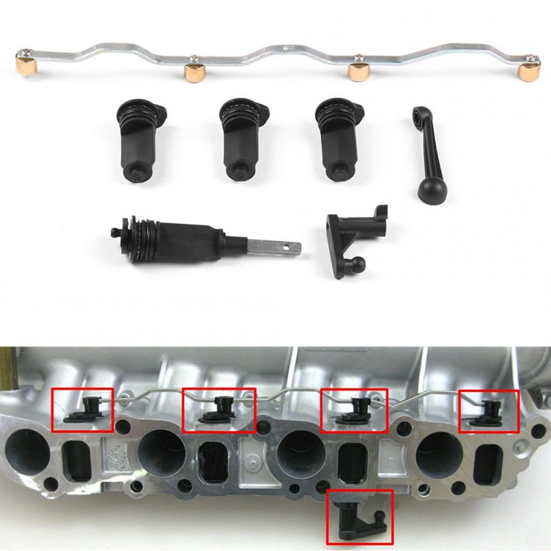 Car Intake Manifold Swirl Flaps Rotor Rotation Rod Kit Engine Modification Parts Compatible for Astra H Mk5 