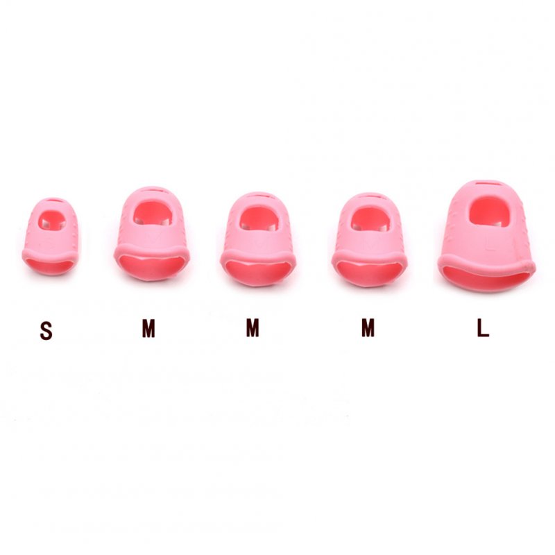 5 Pcs Multifunction Silicone Thimble Tip Guitar Finger Guards DIY Crafts Tool Needlework Accessories 