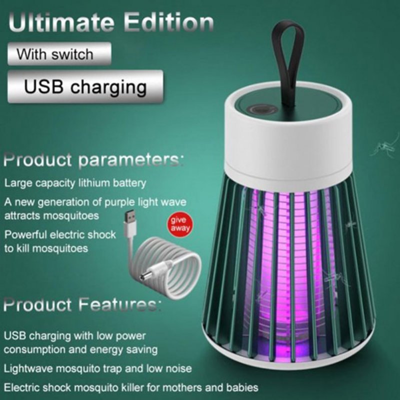 Household Mosquito Killer Fast Effective USB Indoor Outdoor Electric Shock Mosquito Trap White Grey Rechargeable
