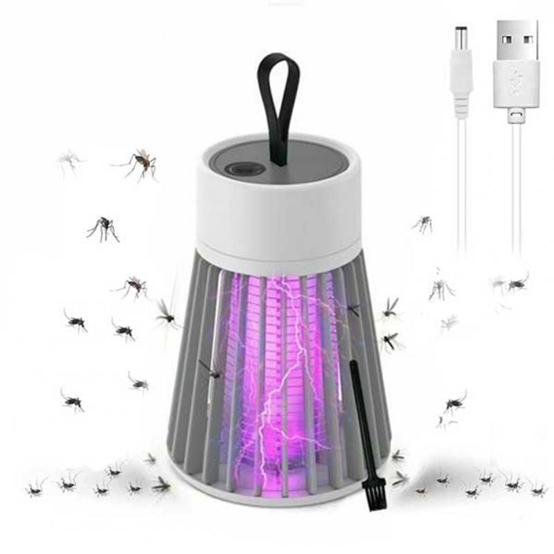 Household Mosquito Killer Fast Effective USB Indoor Outdoor Electric Shock Mosquito Trap White Grey Rechargeable