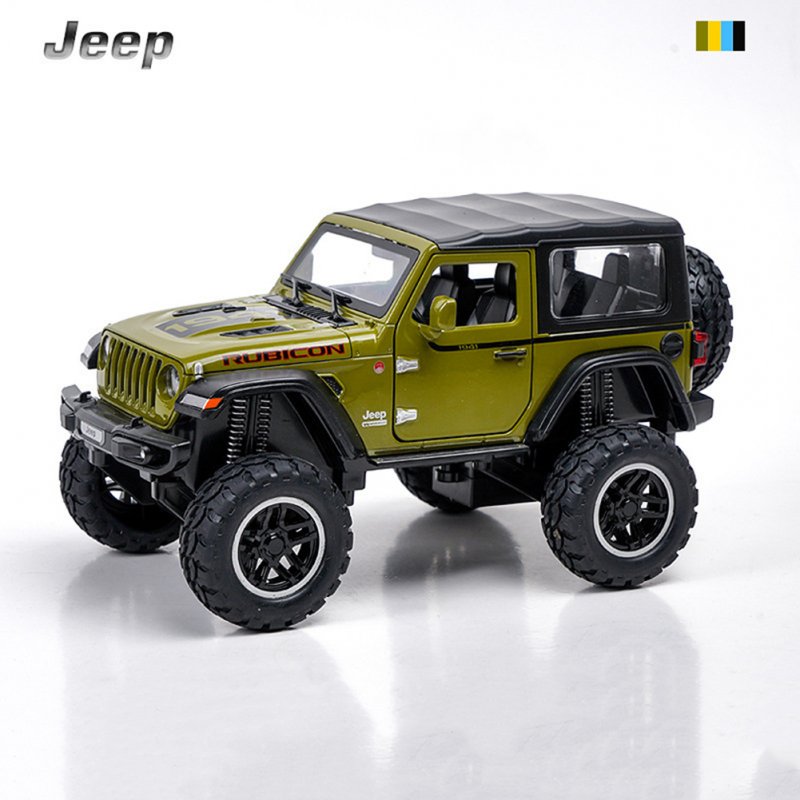 Simulation 1:22 Off-road Vehicle Model Children Alloy Pull Back Car Model Toy for Christmas Birthday Green