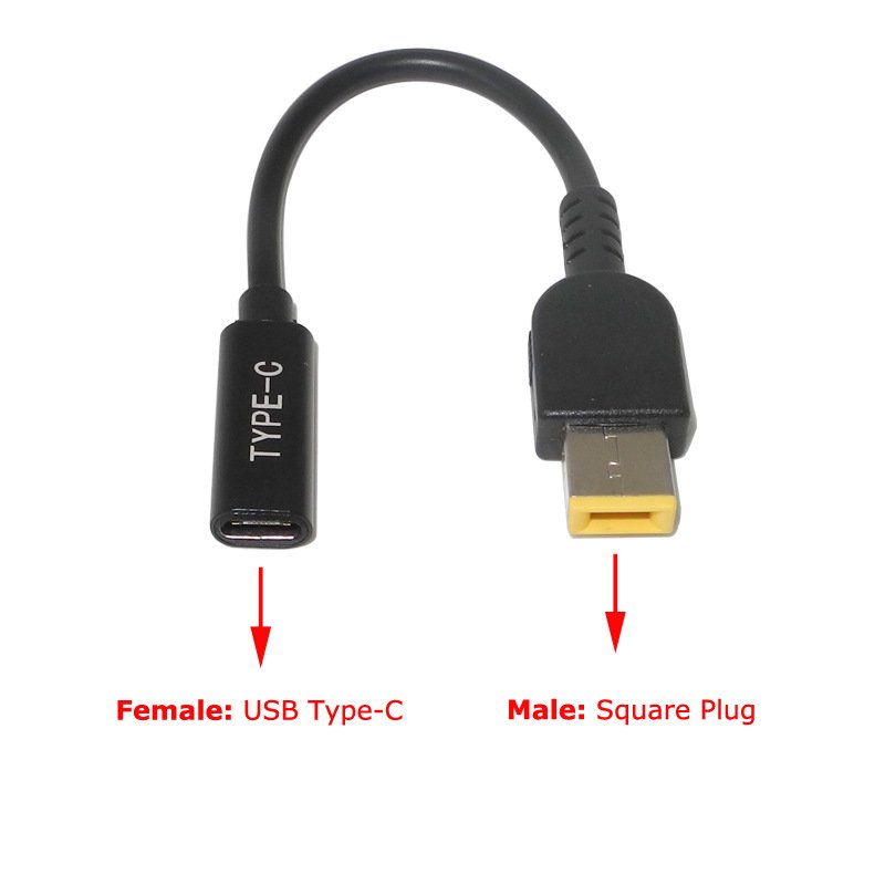 USB 3.1 Type C USB Female to DC 7.9*5.0mm 4.0*1.35 5.5*2.5 2.1 Square Male Charger Adapter for Lenovo PD 