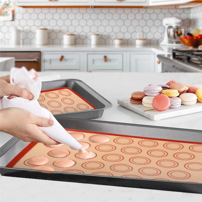 2pcs/pack Silicone Baking  Mat Non-stick Baking Sheet Perfect Baking Pad Cookie Kit 