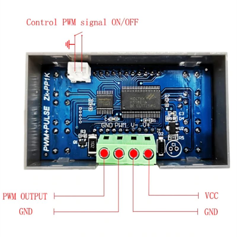 ZK-PP1K Dual Mode Signal Generator LCD PWM 1-Channel 1Hz-150KHz PWM Pulse Frequency Duty Cycle Adjustable Square Wave Generator 