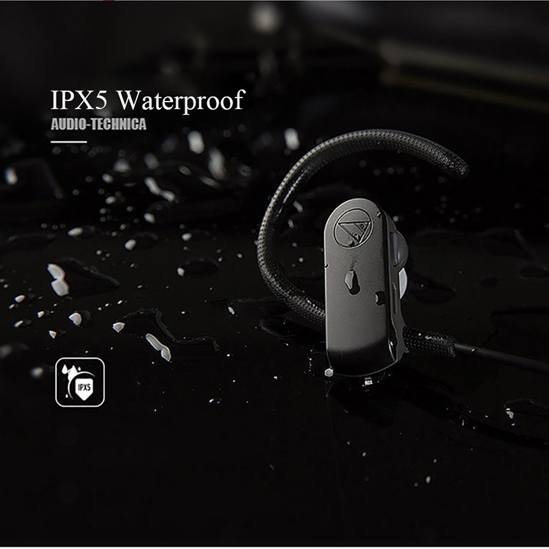 Original Audio-Technica ATH-SPORT50BT Bluetooth Earphone Remote Control Wireless Sports Headset IPX5 Waterproof For IOS Android Cellphone 