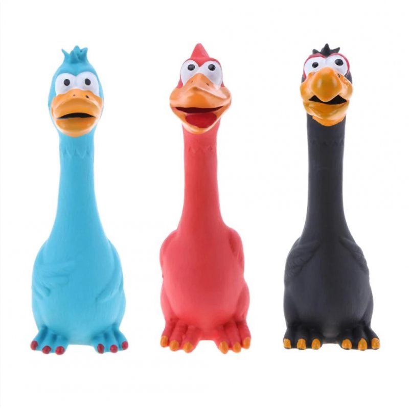 Natural Latex Screaming Chicken Squeeze Sound  Toy Anti-squeeze Bite-resistant Dog Squeaker Chew Training Toys Pet Products 