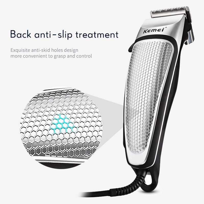 Professional Hair Clipper Electric Trimmer Household Low Noise Haircut Men Shaving Machine Hair Styling Tool Silver_AU Plug