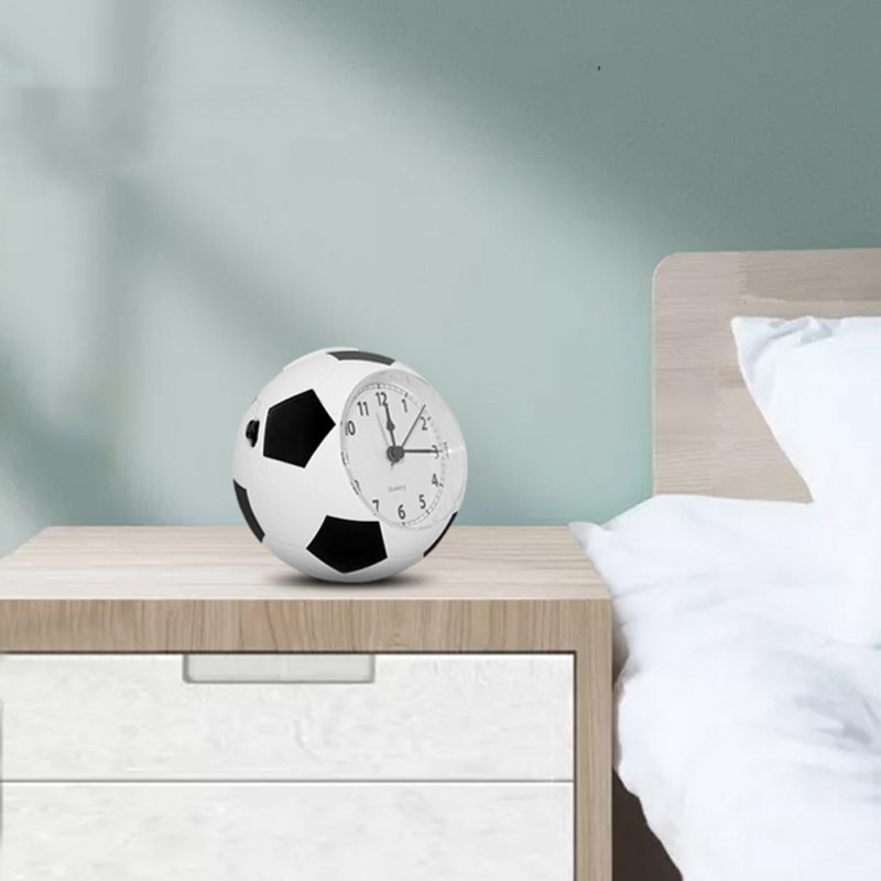 Portable Cartoon Alarm Clock Football Shape Design Mute Desktop Alarm Clock for Student Kids Children 