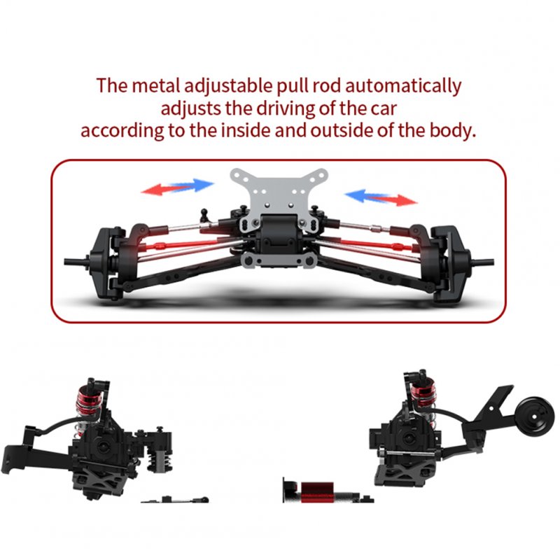 G105 1:10 Scale RC Car 2.4ghz 4wd 46km/h+ High-speed Big Wheel RC Car Off Road Waterproof 
