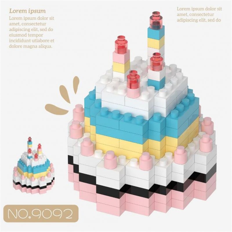 Cake Building Blocks Children Birthday Cake Micro-particles Assembly Building Block Puzzle Toys For Kids Gifts 