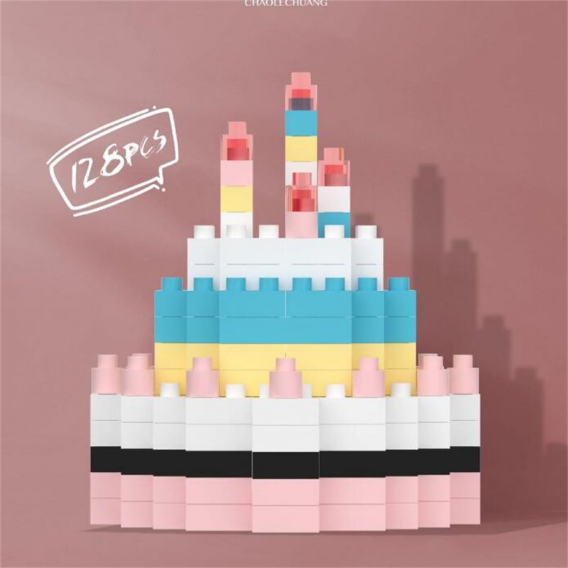 Cake Building Blocks Children Birthday Cake Micro-particles Assembly Building Block Puzzle Toys For Kids Gifts 