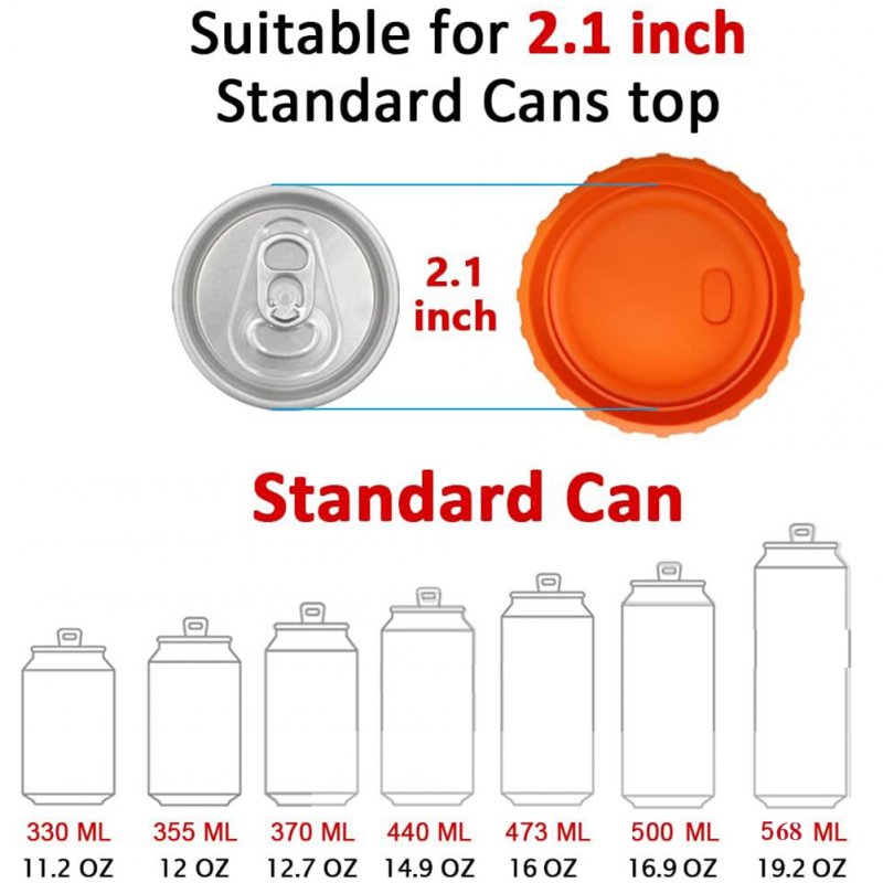 Silicone Can Cover 6 Pack Reusable Leak-proof Dishwasher Safe Silicone Can Lids For Outdoor Picnics Travel 