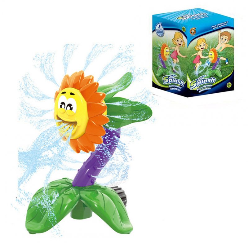 Outdoor Water Spray Toys Kids Cute Sunflower Rotating Sprinkler Bath Toy For Boys Girls Birthday Gifts 