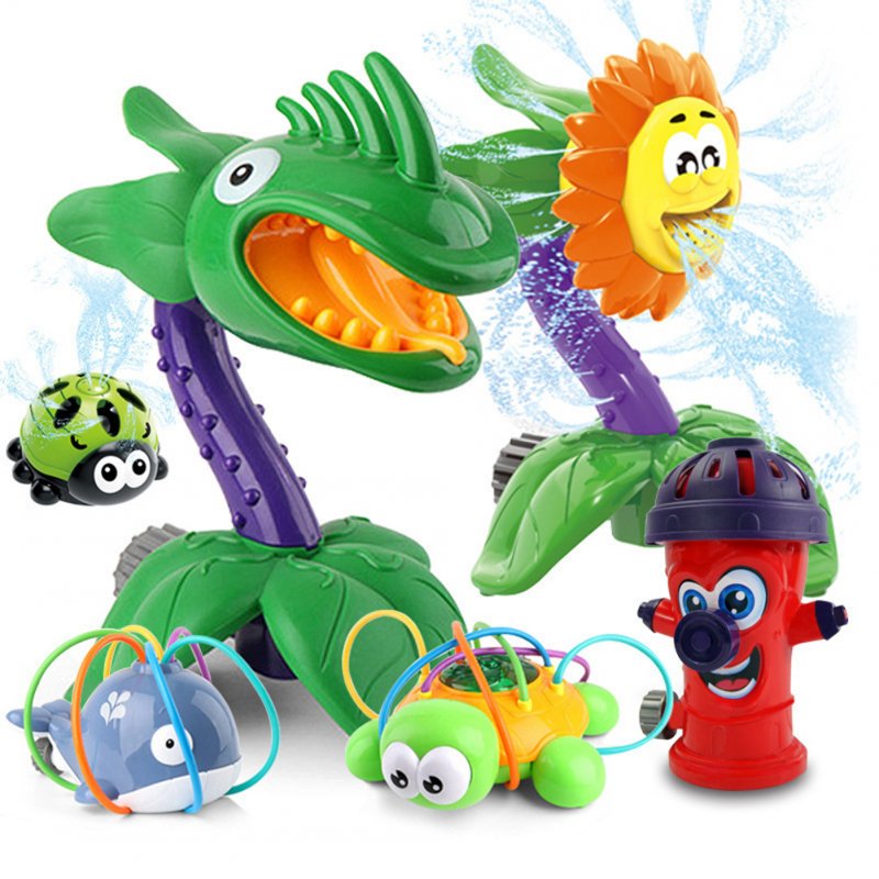 Outdoor Water Spray Toys Kids Cute Sunflower Rotating Sprinkler Bath Toy For Boys Girls Birthday Gifts 