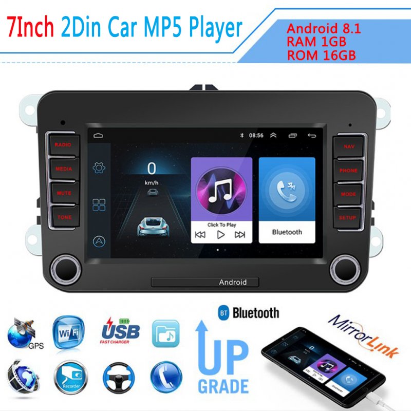 7 inch Car Radio Car Multimedia Player Support GPS Navigation Autoradio 2din Stereo Video MP5 For Volkswagen 