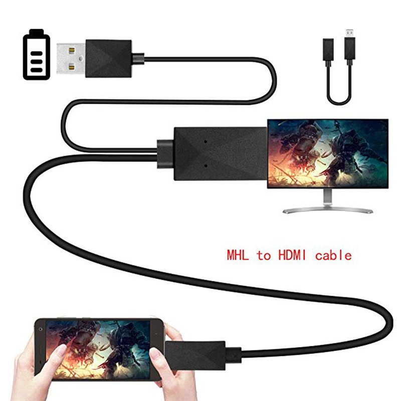 5 Pin & 11 Pin Micro USB HDMI 1080P HD TV Cable Adapter for Android Phone 