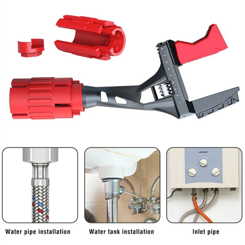 24-in-1 Sink Wrench Large Opening Bathroom Wrench Tools for Basin/Sink/Kitchen Plumbing Removal