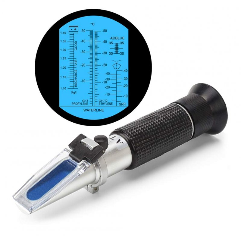 4-in-1 Car Antifreeze Freezing Point Refractometer Battery Liquid Hydrometer Glass Cleaning Agent Detection Meter
