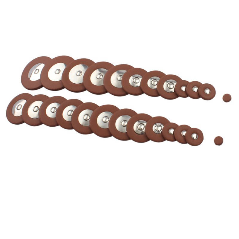 25 Pcs Tenor Saxophone SAX Replacement Accessories Woodwind Leather Pads 