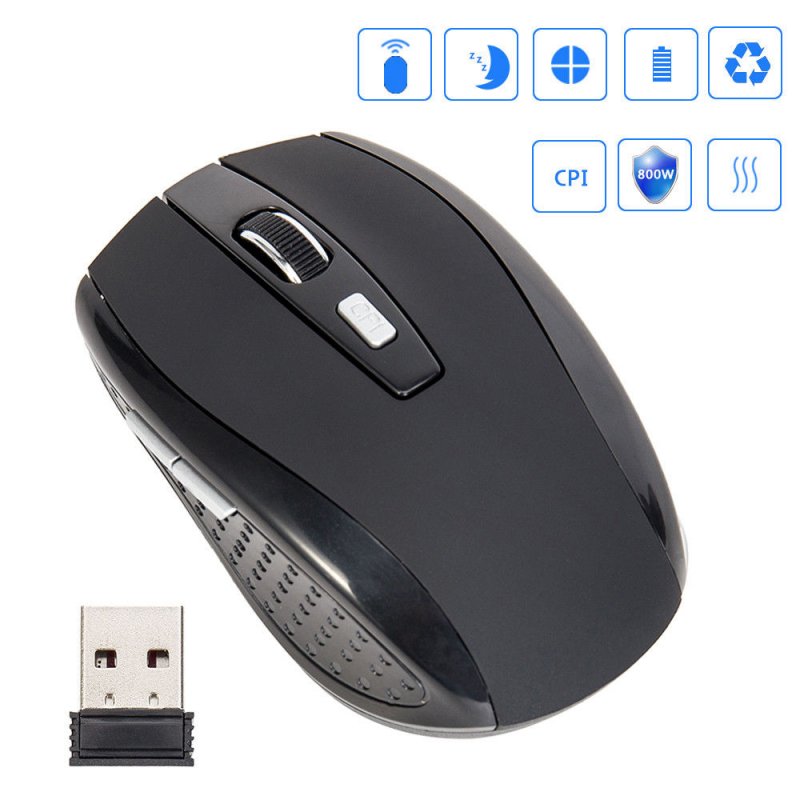 2.4GHZ Portable Wireless Mouse Cordless Optical Scroll Mouse for PC Laptop  