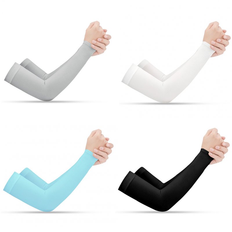 Arm Sleeves For Women Men Summer Ice Silk Sun Protection Arm Sleeves For Outdoor Cycling Driving Sports 