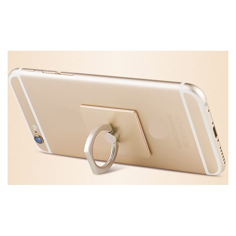 Portable Universal Metal Finger Ring Phone Holder - 360° Rotating Bracket for iPhone Samsung, 
