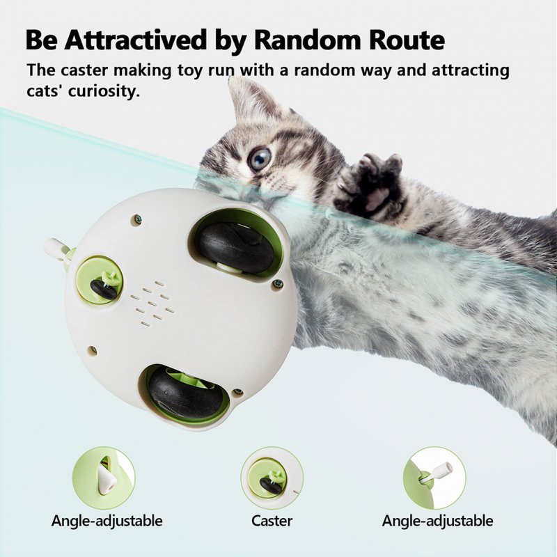 Cat Electric Teaser Stick With Feather Usb Rechargeable Infrared Automatic Toys For Indoor Cats orange white 7.5 x 8.5 x 10cm