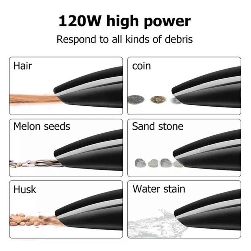 120W 3600mbar Car Vacuum Cleaner Wet And Dry dual-use Vacuum Cleaner Handheld 12V Car Vacuum Cleaner 