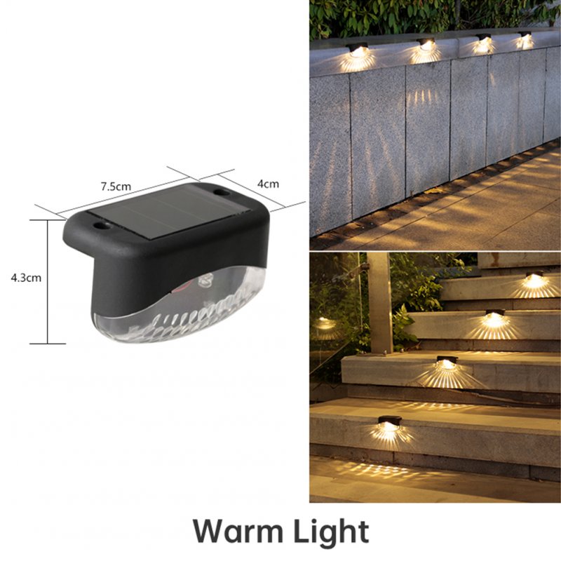 4pcs Solar Led Stairs Light Outdoor Waterproof Lamps Cold White