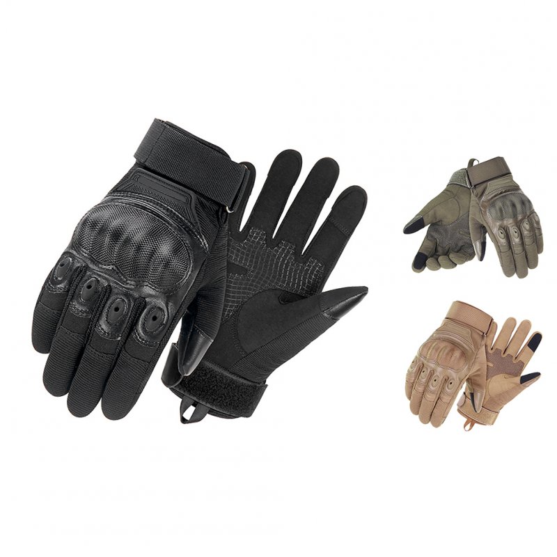 Motorcycle Gloves Touchscreen Anti-Slip Ventilation Hand Protection Full Finger Gloves For Outdoor Hiking Camping Climbing black XL
