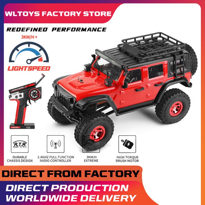 WLtoys 2428 1:24 Mini RC Car with LED Lights 2.4g 4wd Off-Road Vehicle Remote Control Car