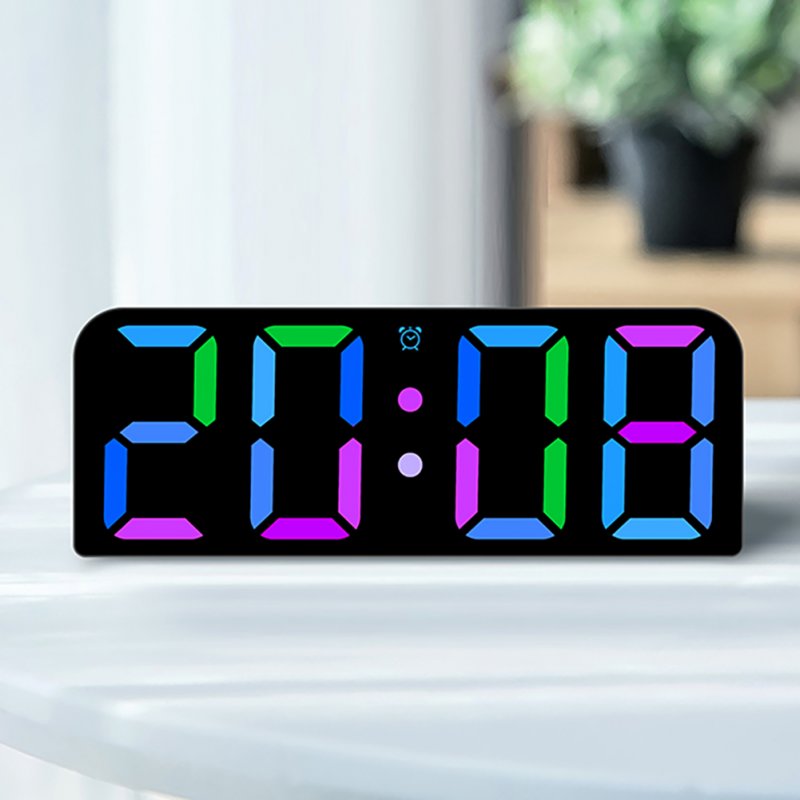 Digital Wall Clock 12/24 Hour Format With Automatic Night Mode LED Big Digits Clock For Farmhouse Kitchen Office 