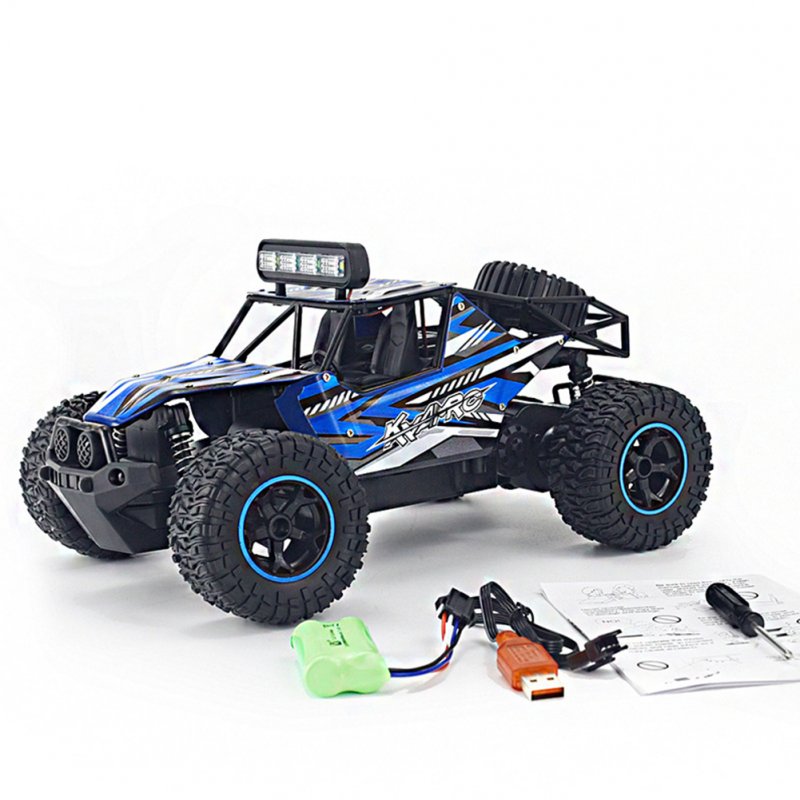 Kyamrc Ky-1601a 1:16 Remote Control Car with Lights Throttle Alloy 2wd High-speed Climbing Car for Boys 