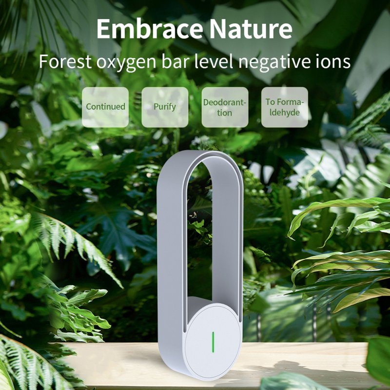 Portable Mini Air Purifier Usb Plug in Negative Ion Generator Air Freshener for Home Office Bedroom Black