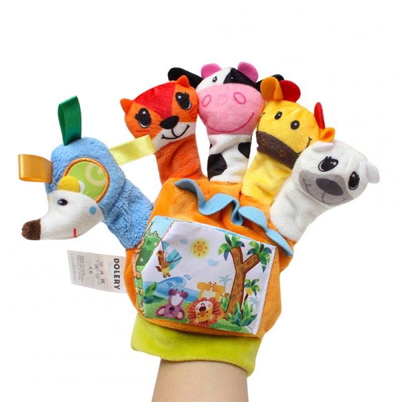 Kids Glove Puppet Set Cartoon Animal Finger Doll Hand Puppet For Boys Girls Gifts Birthday Party Favor 